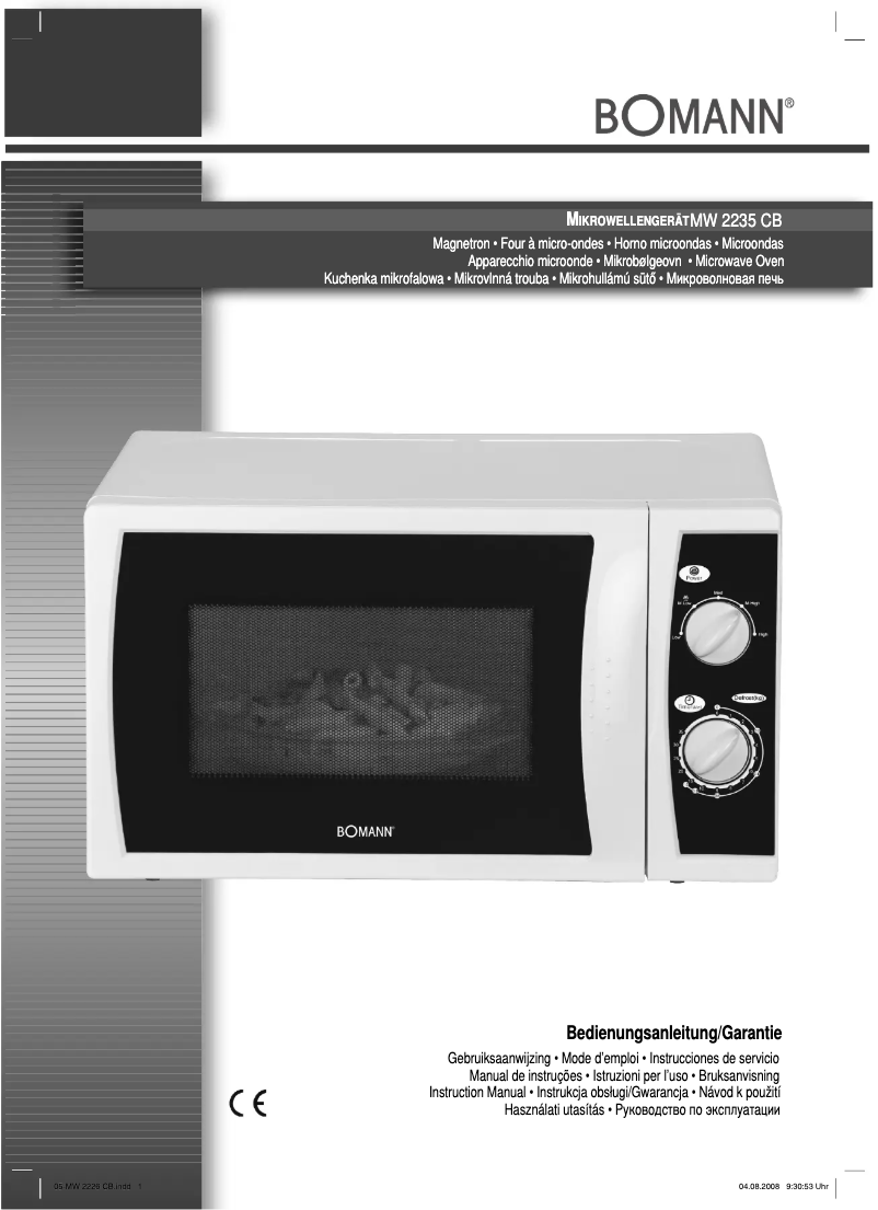Page 1 of the manual User Manual Bomann MW 2235 CB