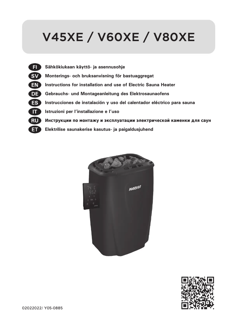 First page image of the manual for Moderna V45XE HVE454XEM