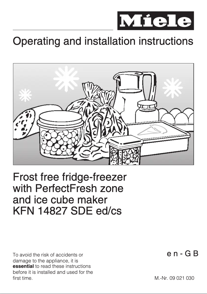 Page 1 of the manual User Manual Miele KFN 14827 SDEed