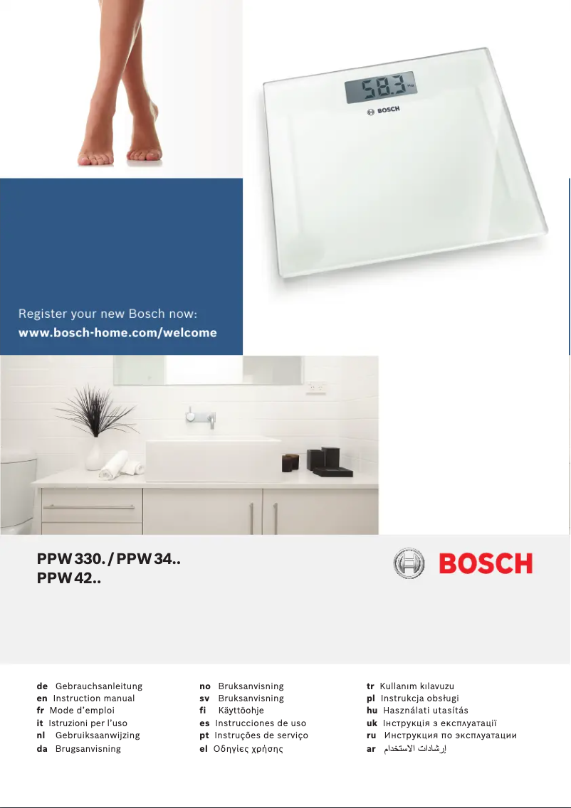 Page 1 of the manual User Manual Bosch PPW3303 AxxenceSlimLine