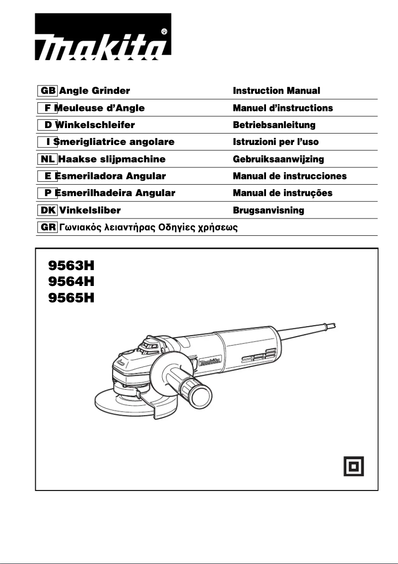 Page 1 of the manual User Manual Makita 9564H