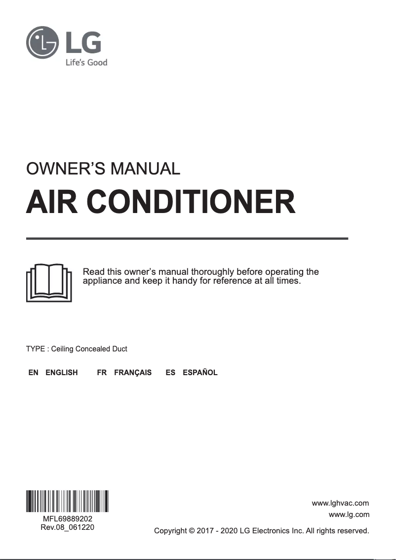 Page 1 of the manual User Manual LG ARNU283M3A4