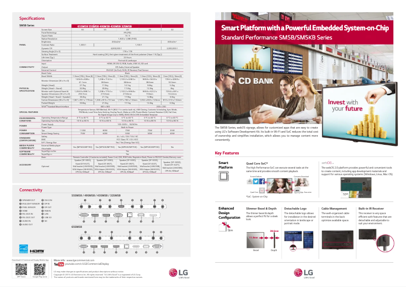 First page image of the manual for 55SM5B