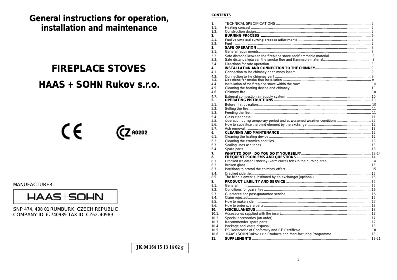 Page 1 of the manual User Manual Haas+Sohn I-CONTROL