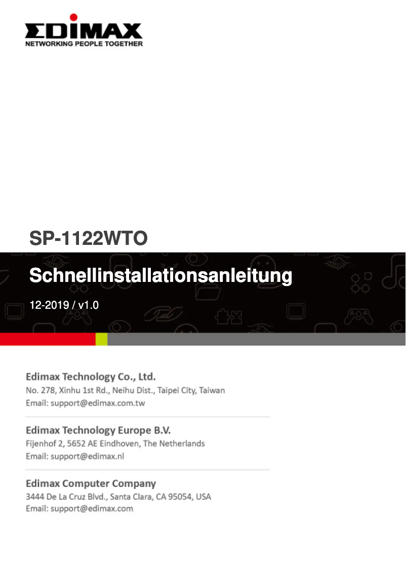 First page image of the manual for SP-1122WTO