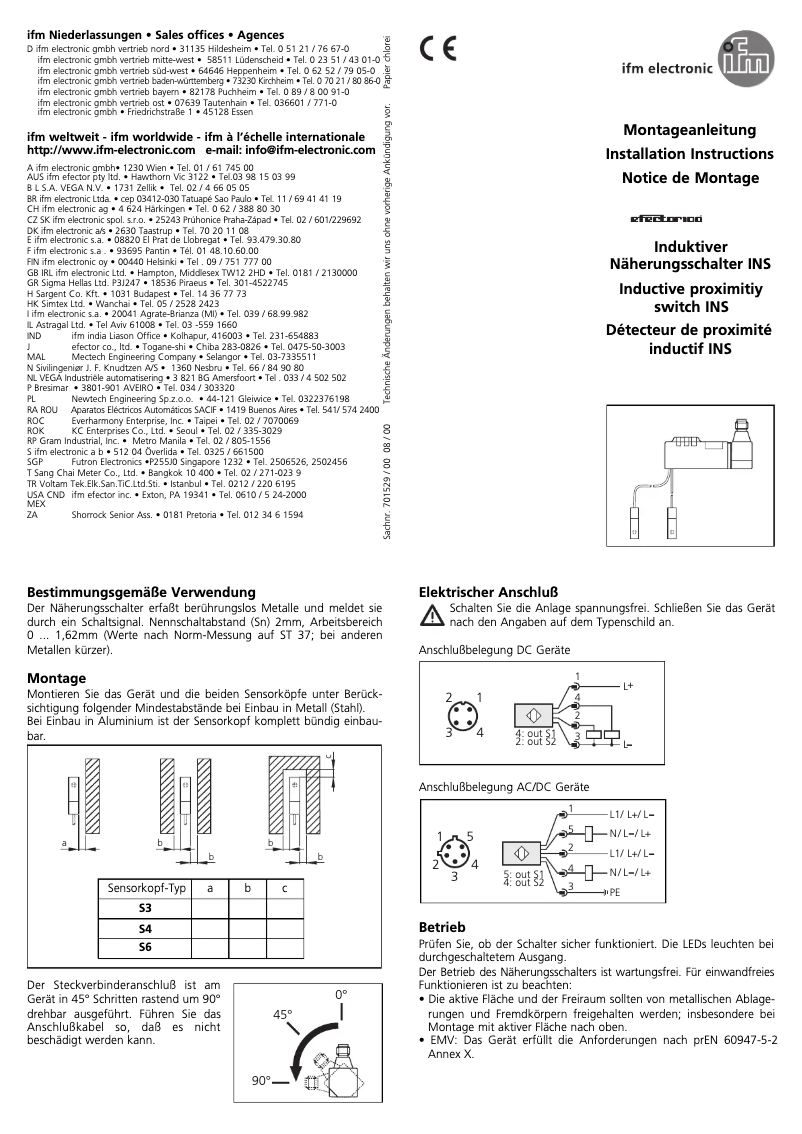 Page 1 of the manual User Manual IFM IN5375