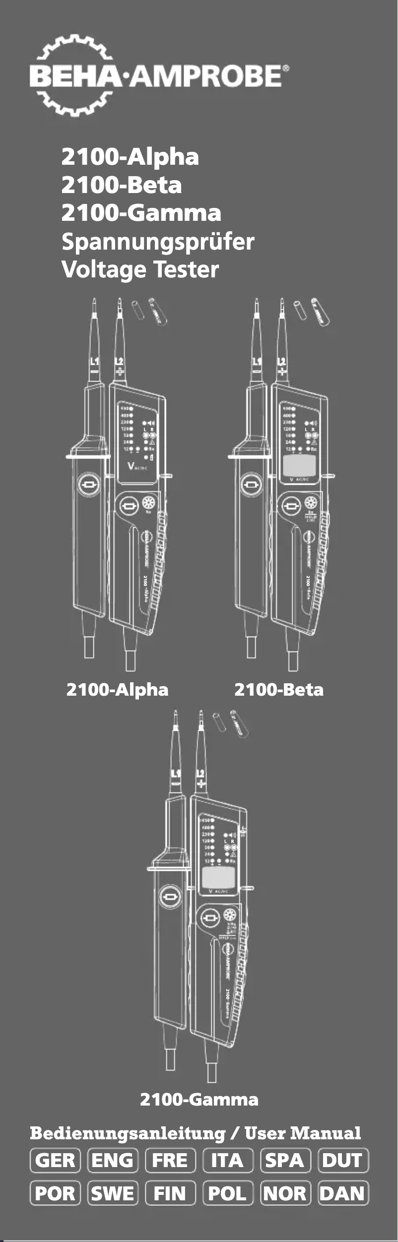 Page 1 of the manual User Manual Beha-Amprobe AMP-25