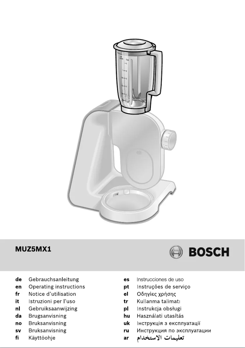 Page 1 of the manual User Manual Bosch MUZ5MX1