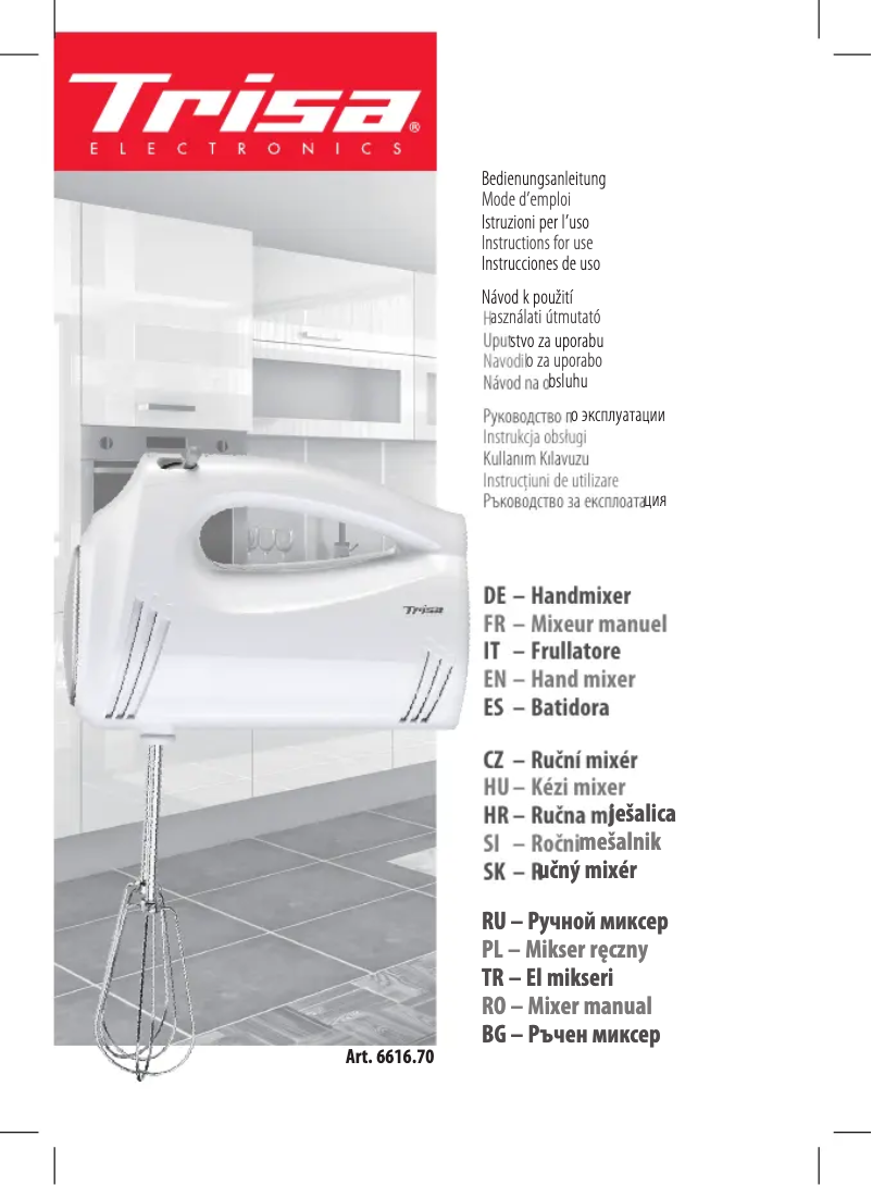 Page 1 of the manual User Manual Trisa Smart Mix 6616.70