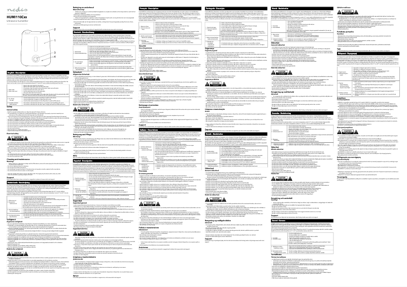 First page image of the manual for HUMI110CWT