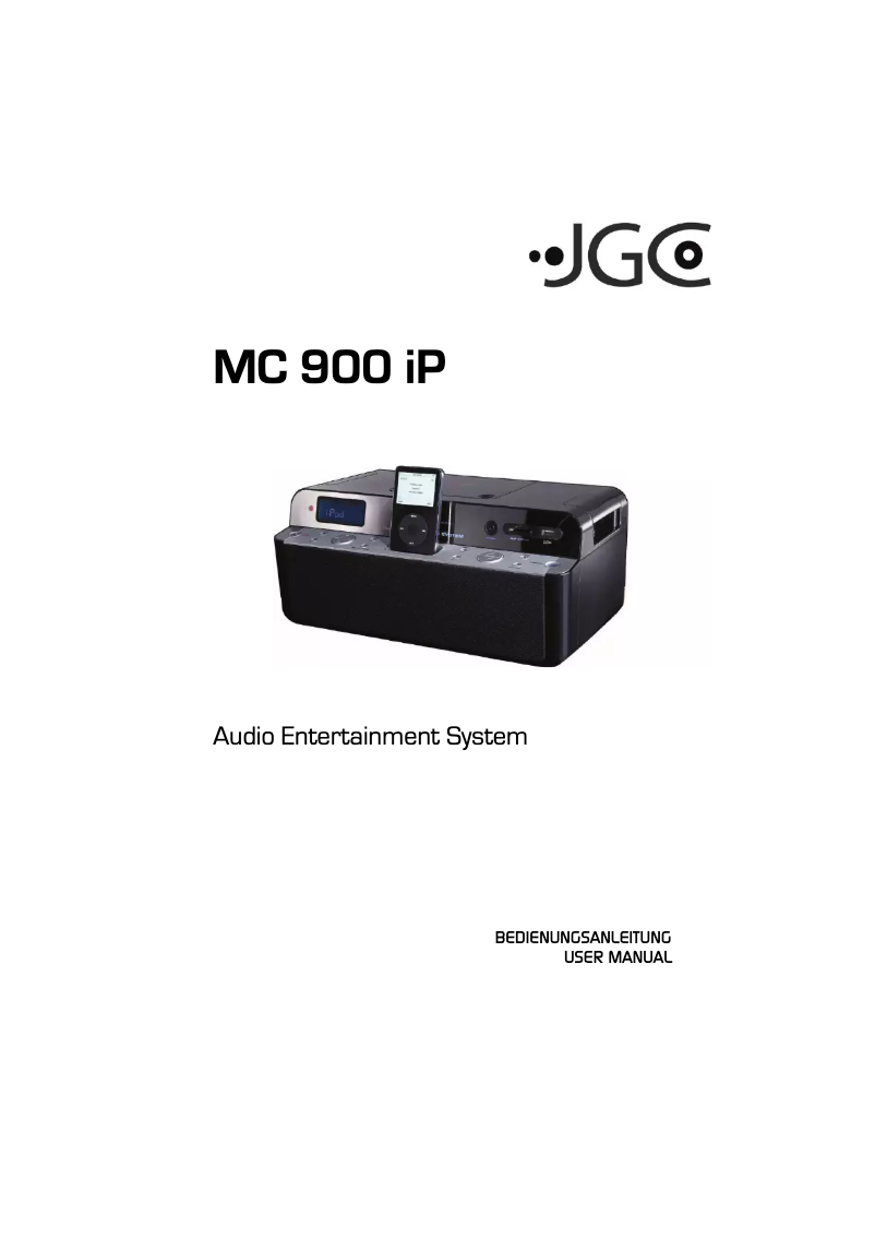 Page 1 of the manual User Manual JGC MC 900 iP