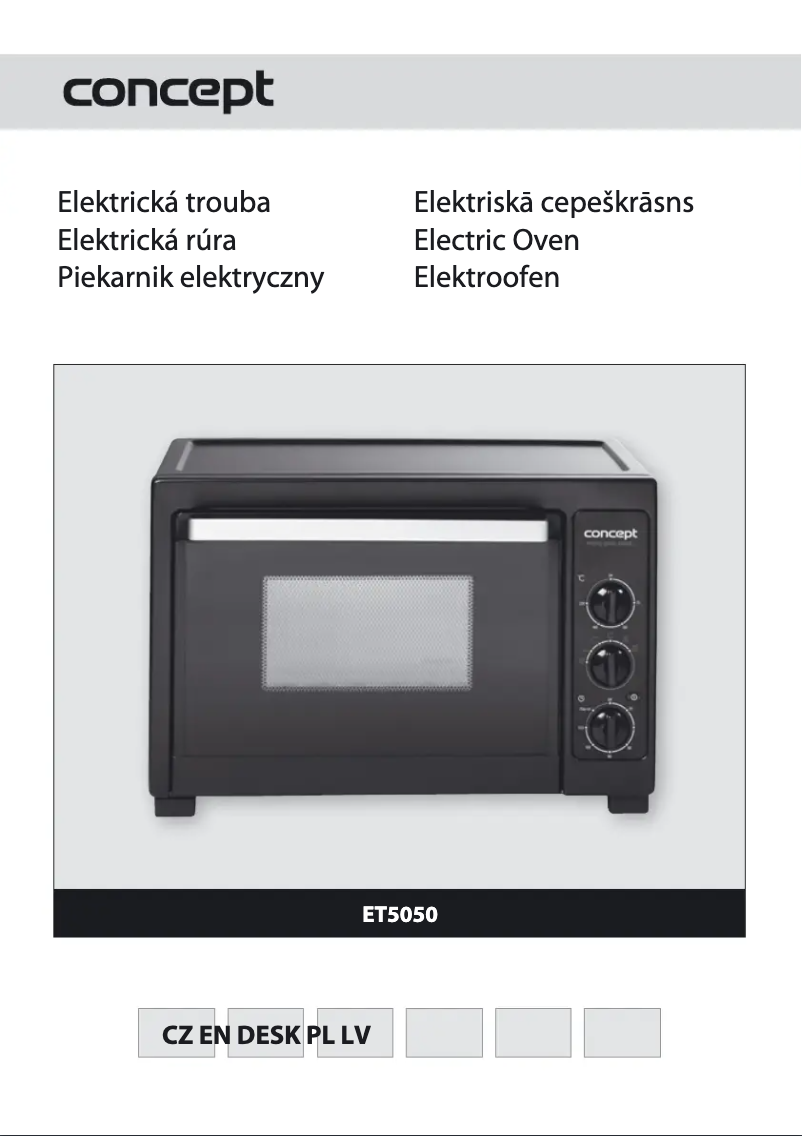 Page 1 of the manual User Manual Concept ET-5050