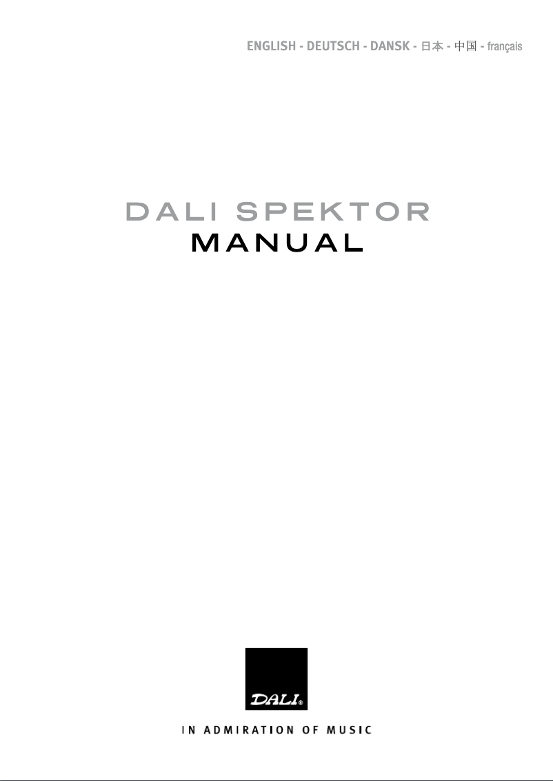First page image of the manual for Spektor 1