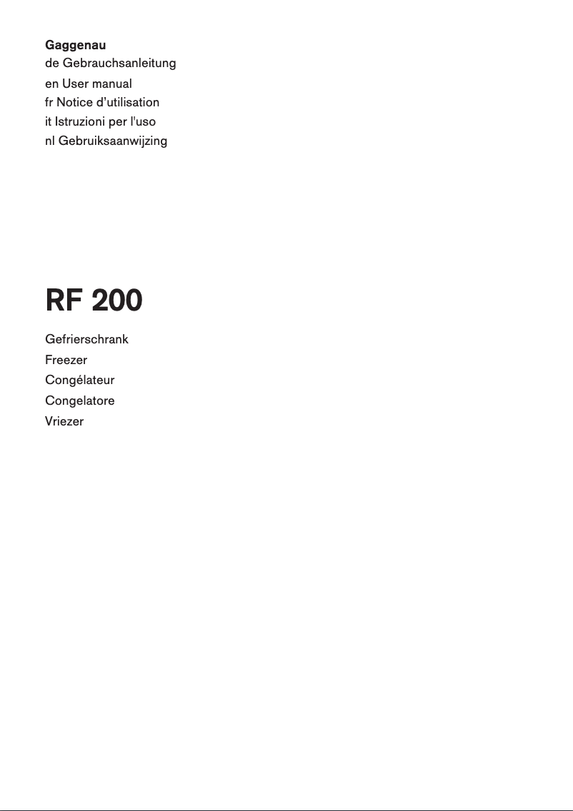 First page image of the manual for RF200203