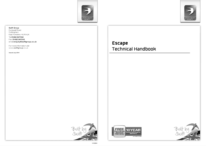First page image of the manual for Escape (2015)