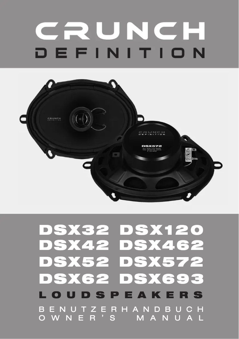 First page image of the manual for DSX52