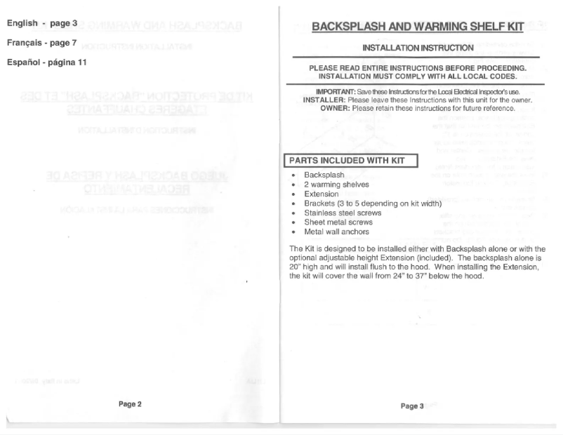 Image de la première page du manuel de l'appareil W10285447