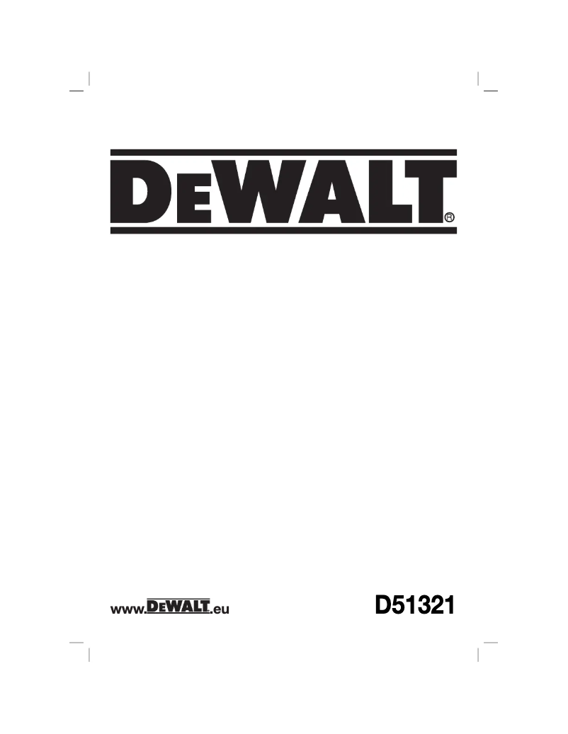 Page 1 of the manual User Manual DeWalt D51321