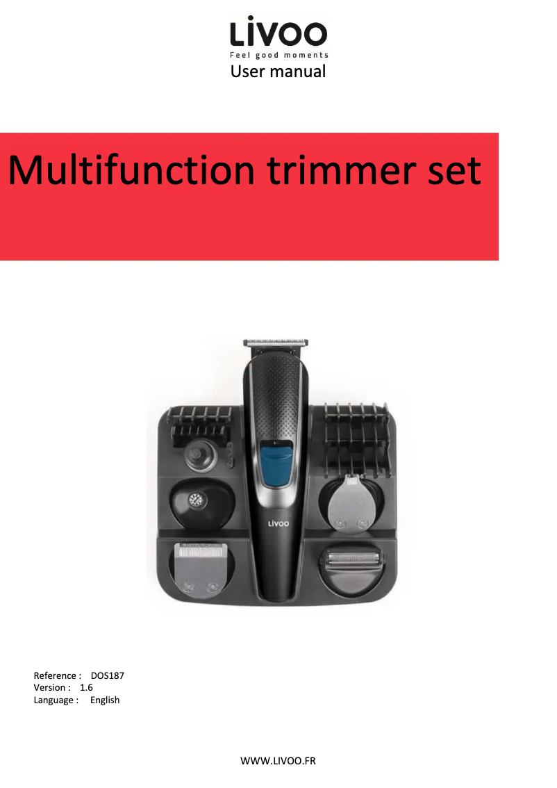 First page image of the manual for DOS187