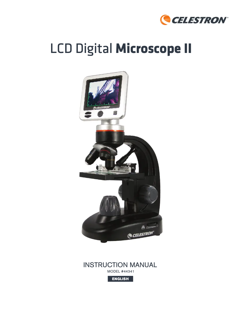 First page image of the manual for LCD Digital Microscope II 44341