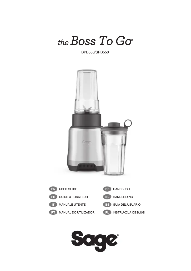 First page image of the manual for the Boss To Go SPB550