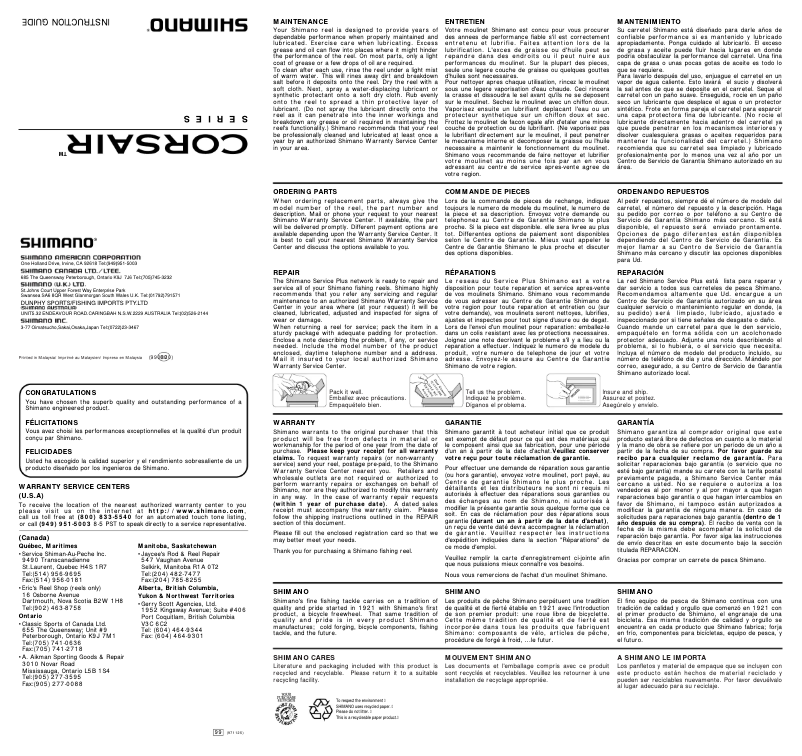 First page image of the manual for Corsair 400A