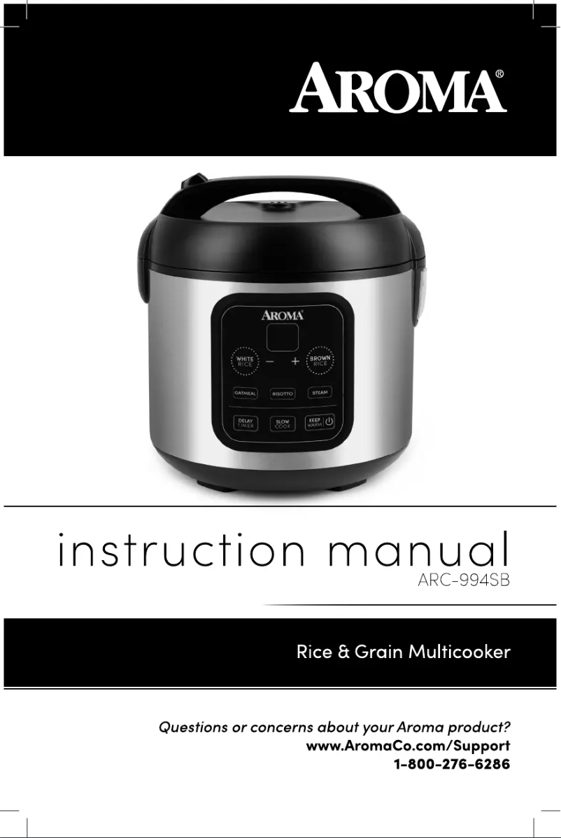 Page 1 de la notice Manuel utilisateur Aroma ARC-994SB