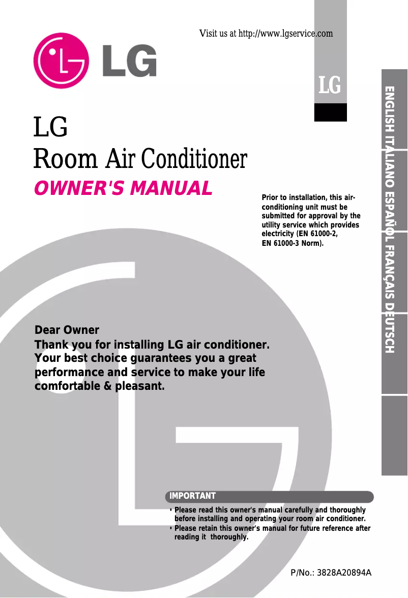 First page image of the manual for BSNH0964DM0