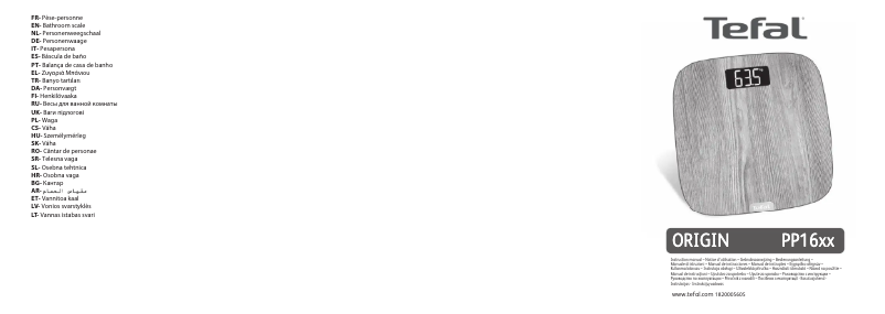 Page 1 of the manual User Manual Tefal Orgin PP1600