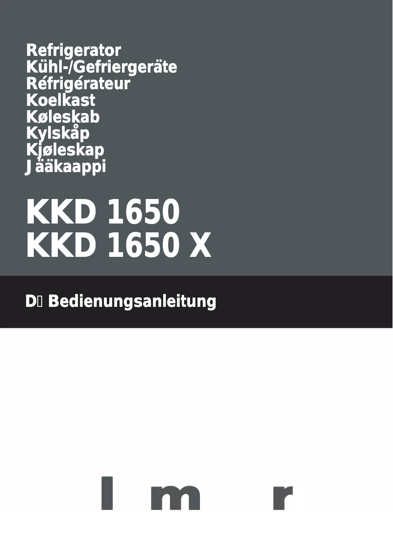 First page image of the manual for KKD 1650