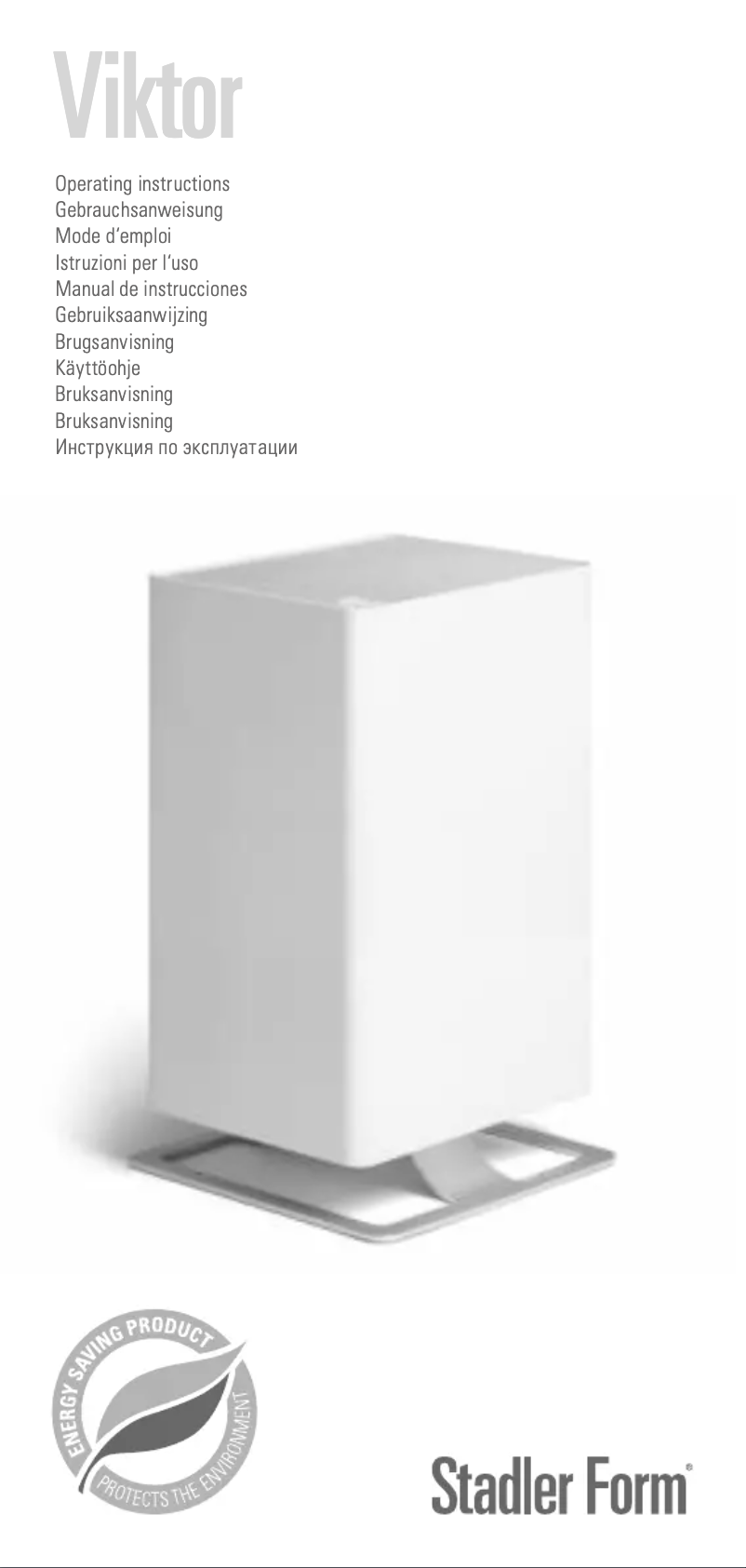 Page 1 of the manual User Manual Stadler Form Viktor