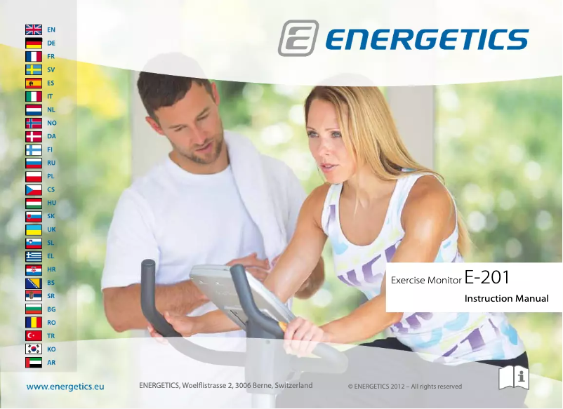 Page 1 of the manual User Manual Energetics Exercise Monitor E-201