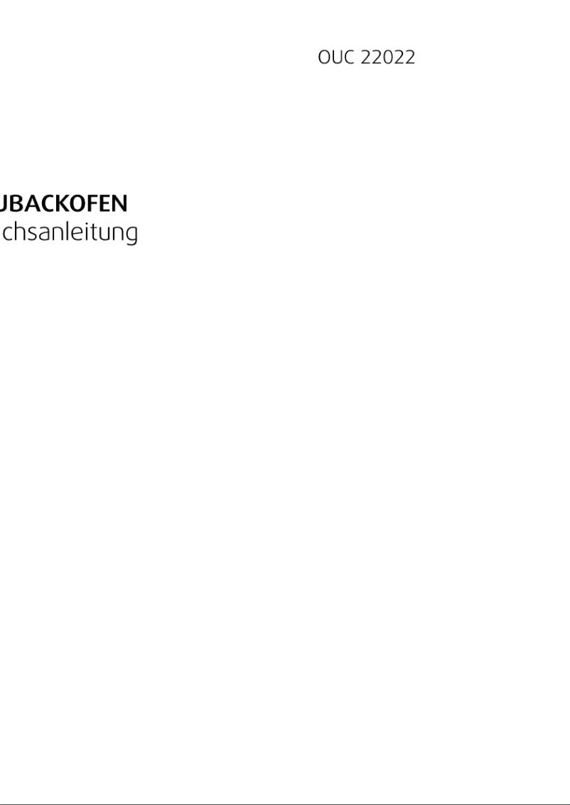 First page image of the manual for OUC 22022 X