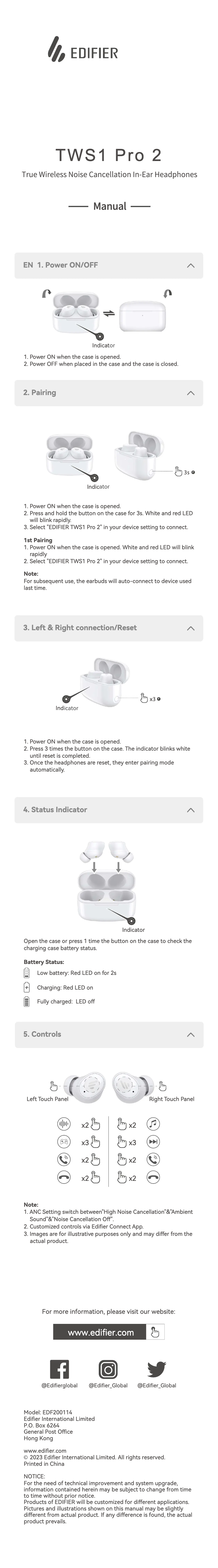 Page 1 of the manual User Manual Edifier W320TN