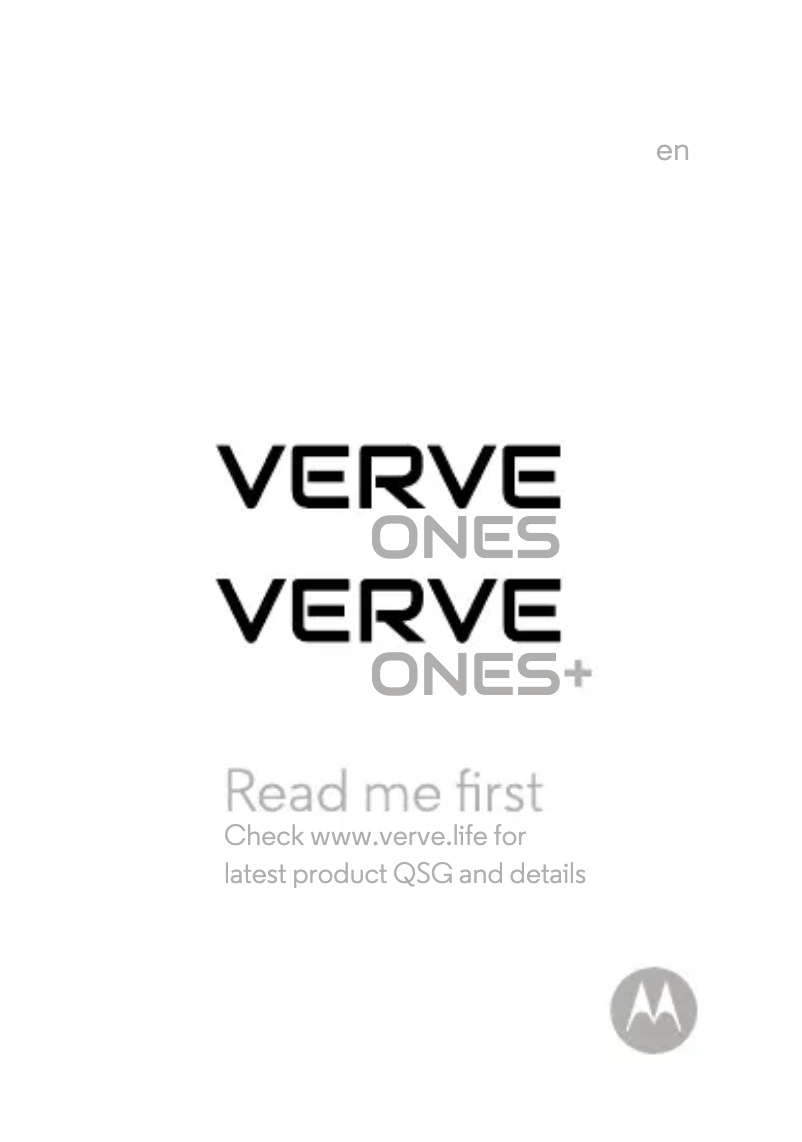 Page 1 of the manual User Manual Motorola Verve Ones