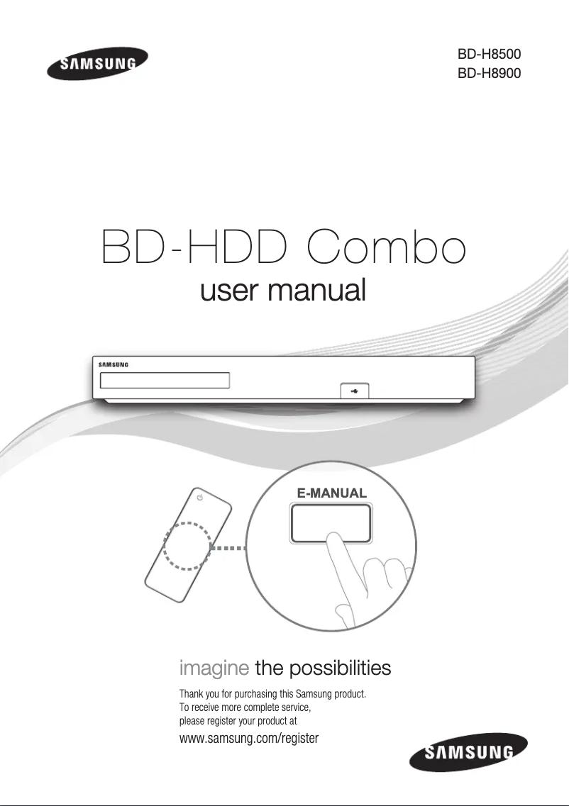 Page 1 of the manual User Manual Samsung BD-H8900M