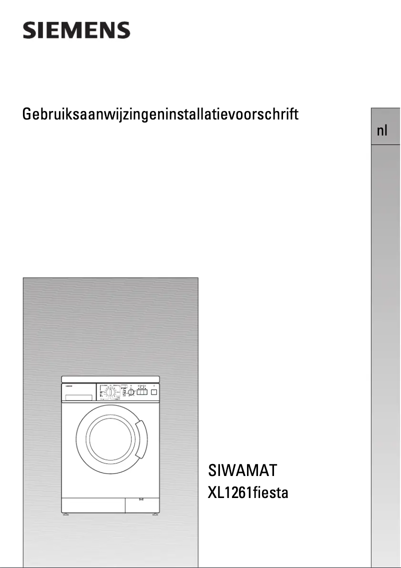 Page 1 of the manual User Manual Siemens WXLM1261