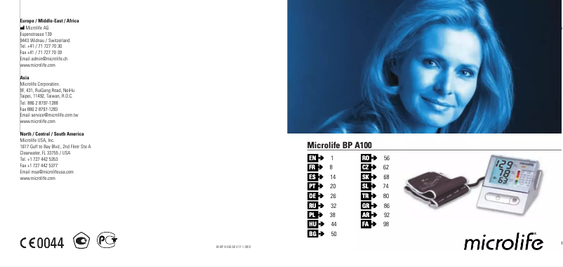 First page image of the manual for A100