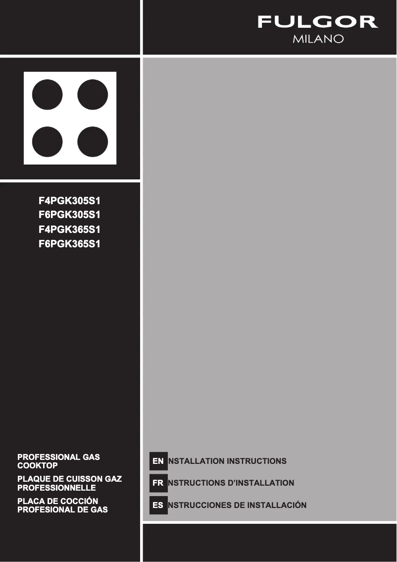 First page image of the manual for F4PGK365S1