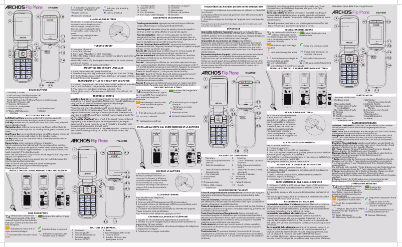 Page 1 of the manual User Manual Archos Flip Phone