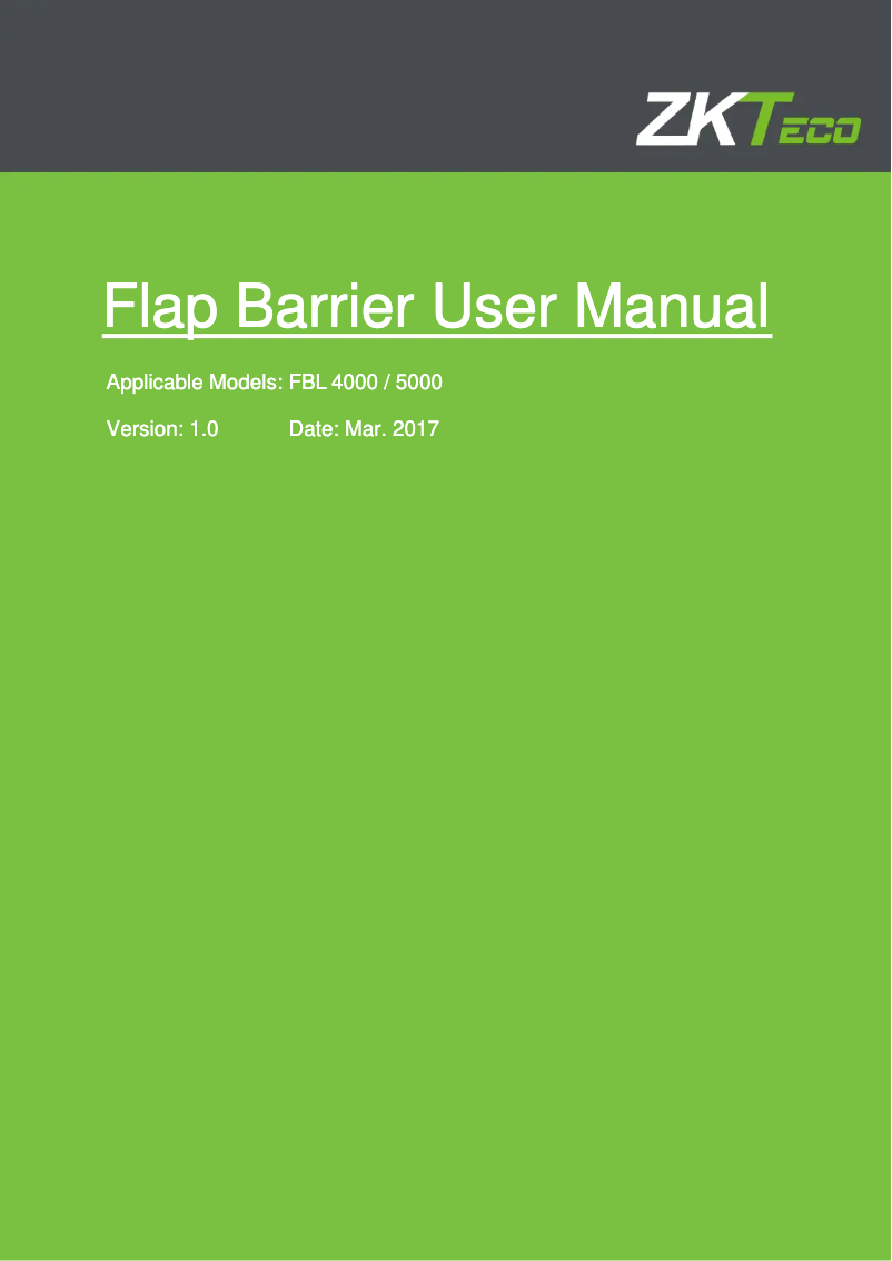 Image de la première page du manuel de l'appareil FBL4011