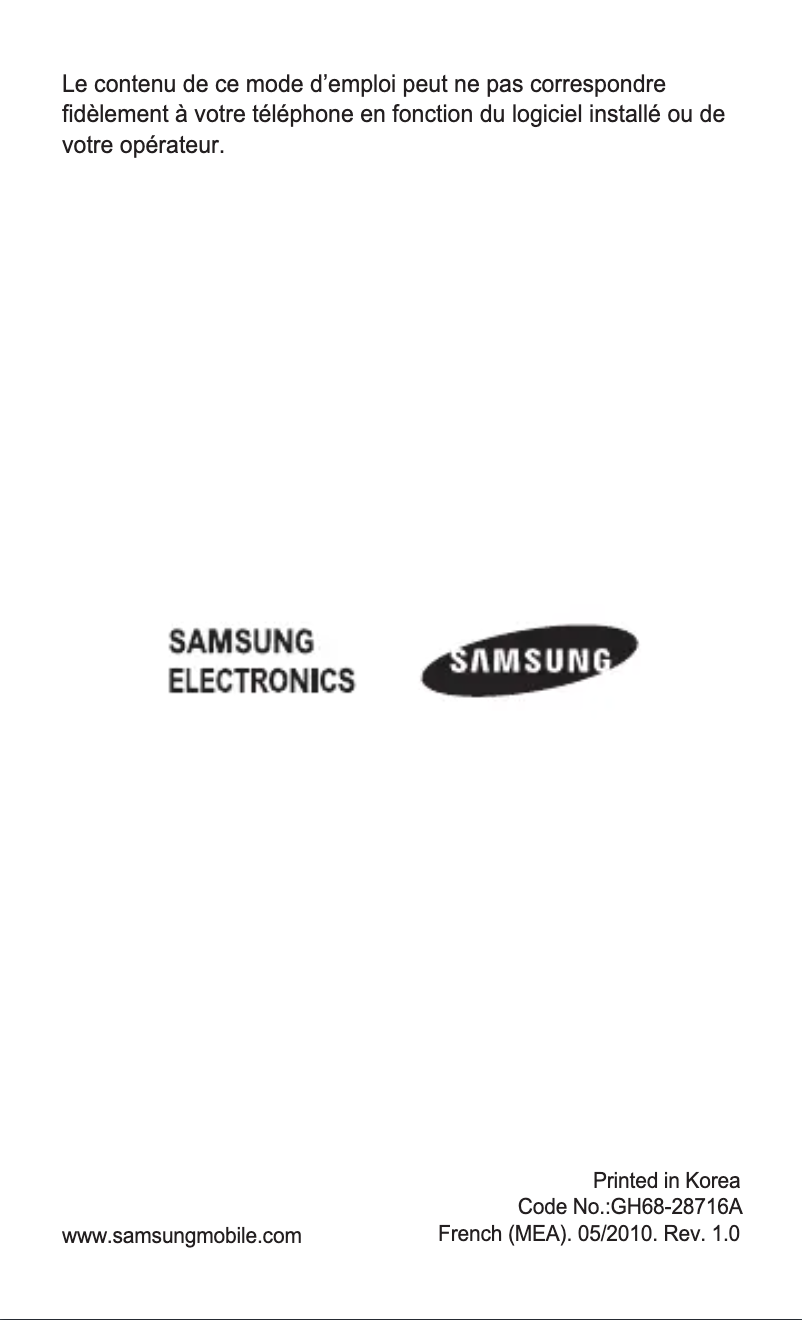 First page image of the manual for GT-E2121