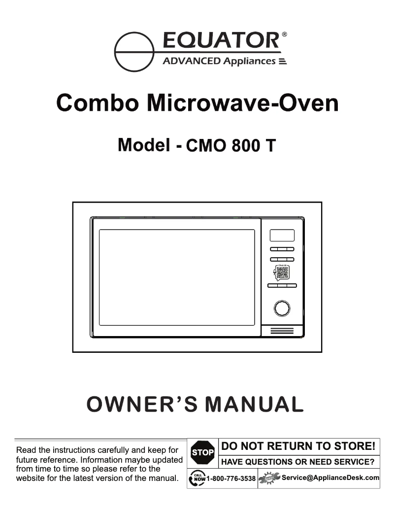 First page image of the manual for CMO 800 T