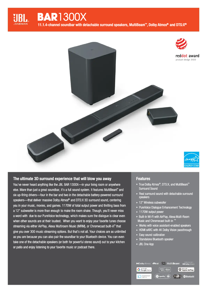 First page image of the manual for Bar 1300