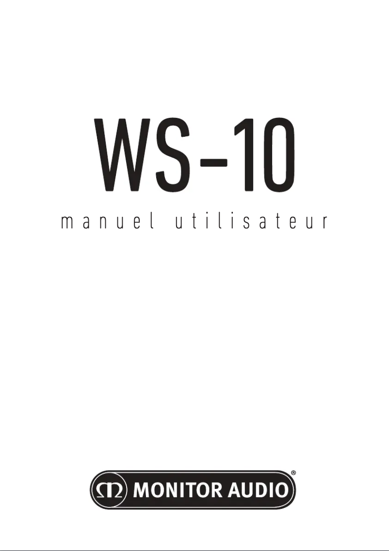 Page 1 of the manual User Manual Monitor Audio IWS-10