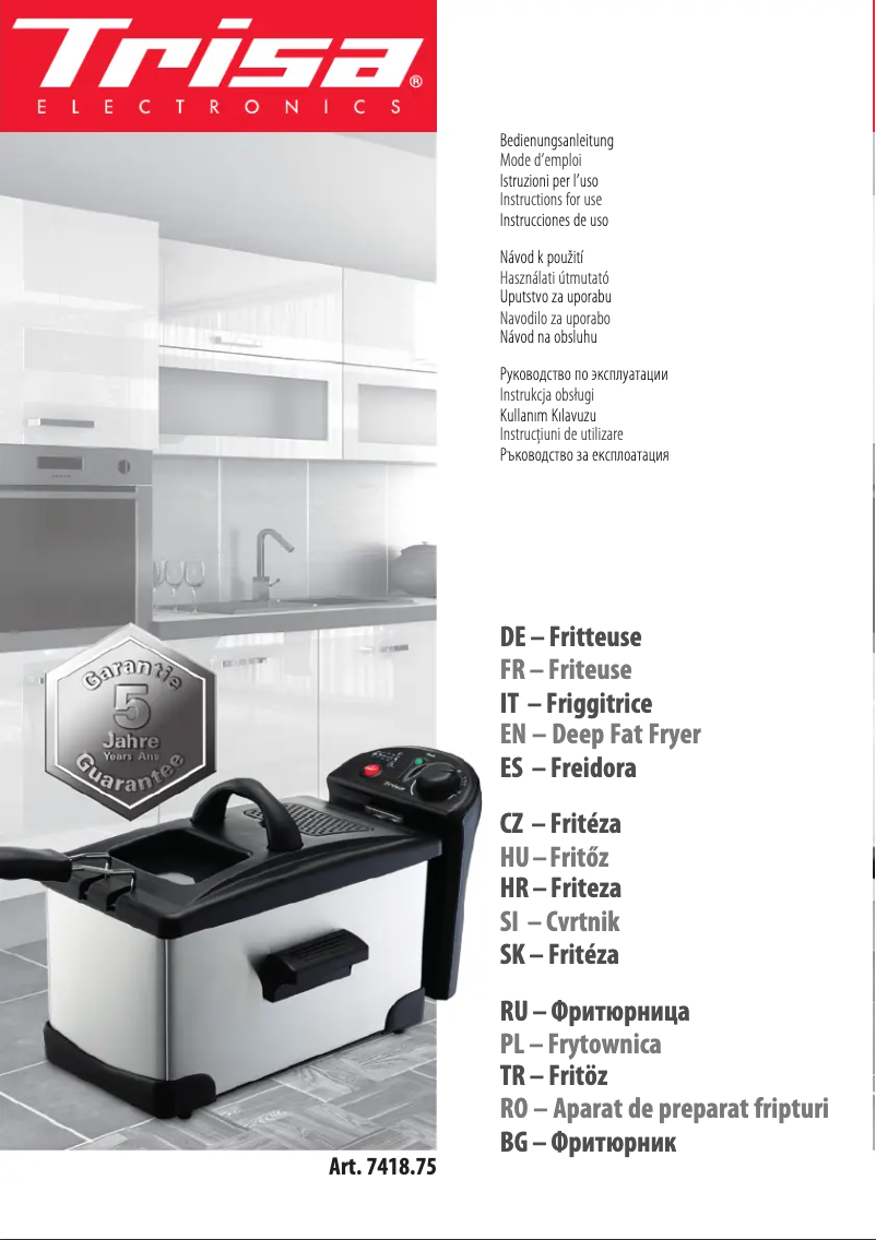 First page image of the manual for Perfect Fry