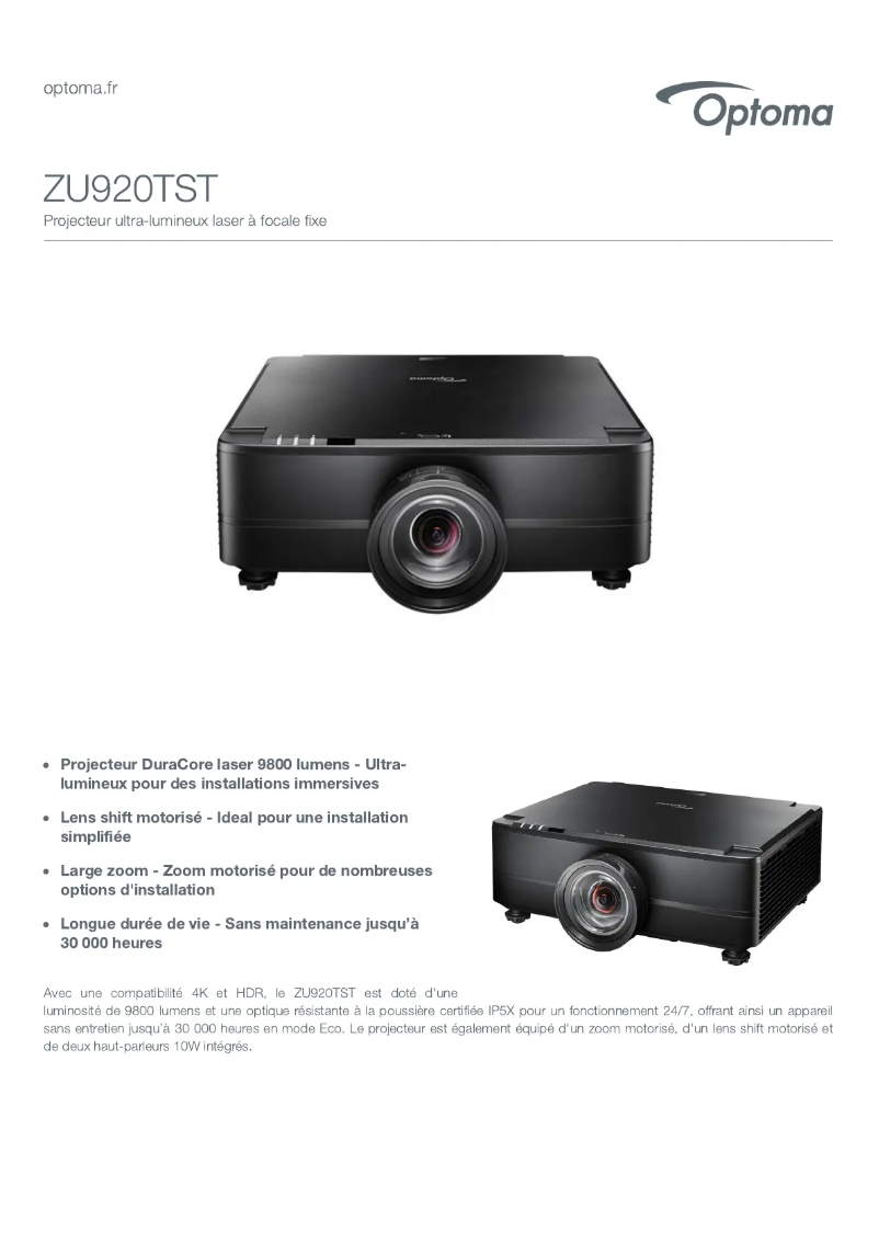 First page image of the manual for ZU920TST