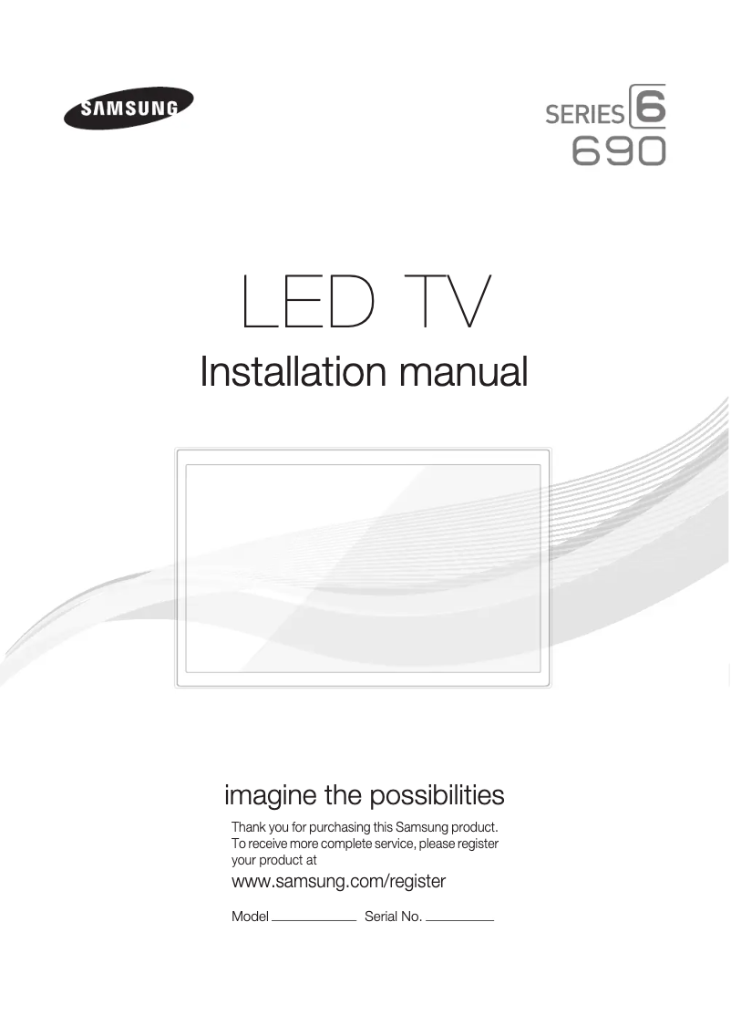 Page 1 of the manual Instruction Manual Samsung HG48NC690DF