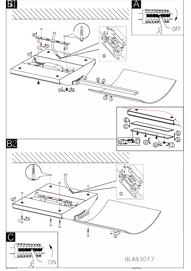 Page 1 of the manual User Manual Eglo Grado