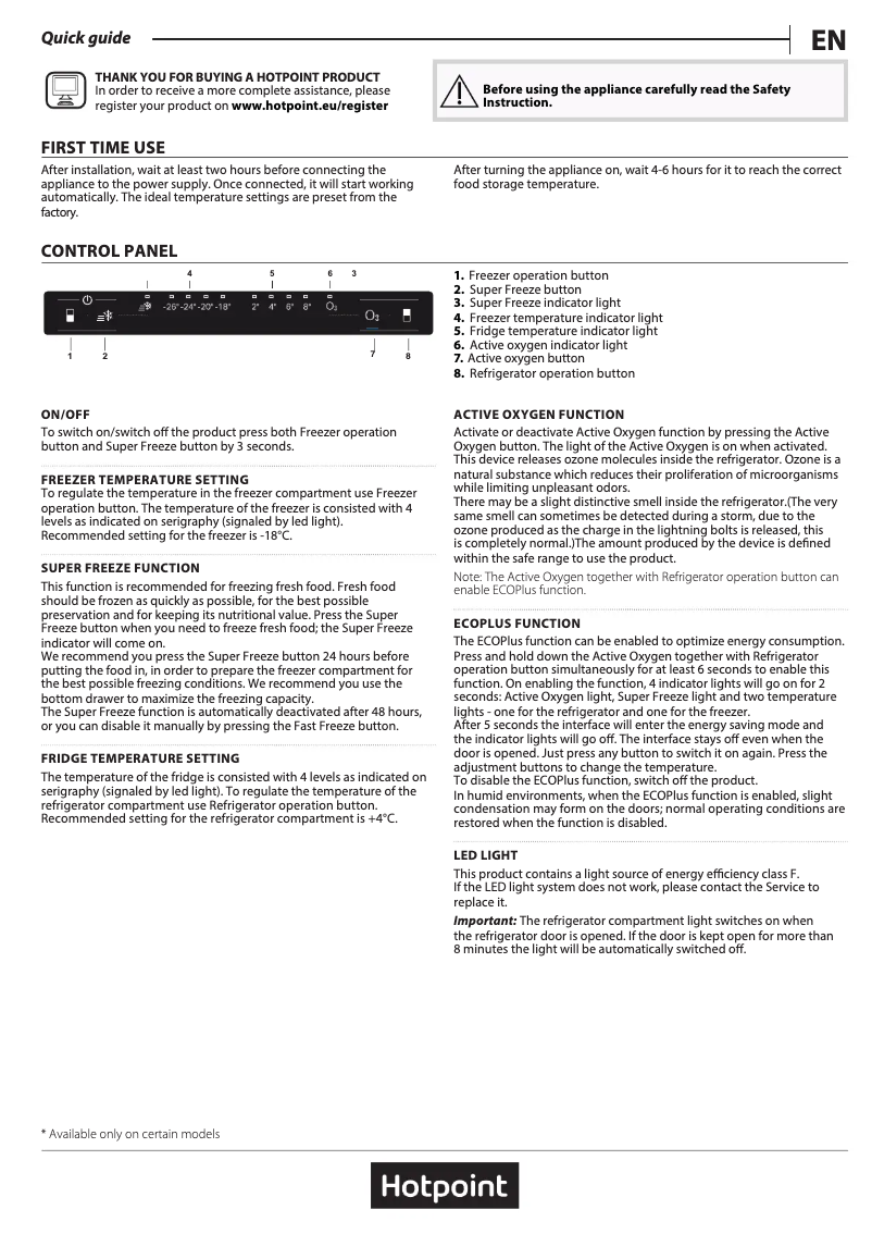 First page image of the manual for H7X 83A W